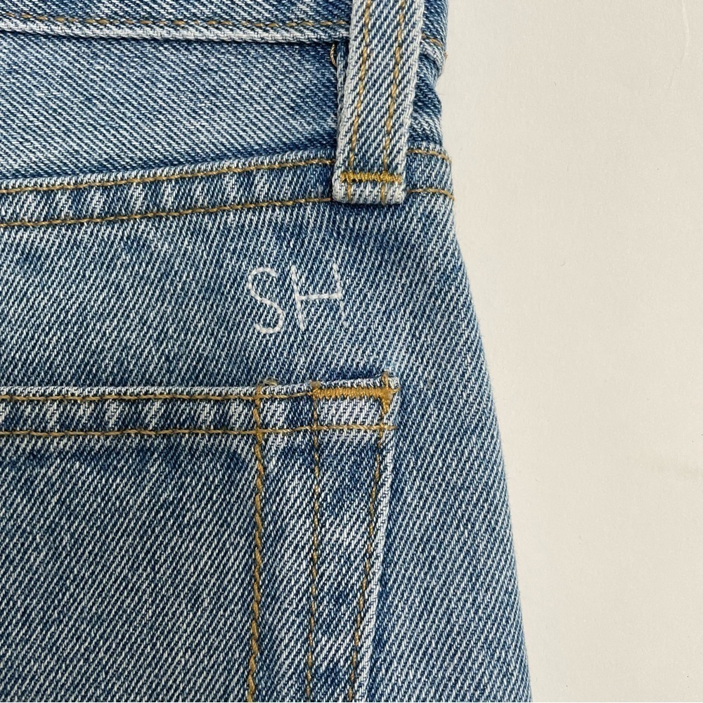 STILL HERE embroidered straight leg high waisted jeans - Picture 12 of 13